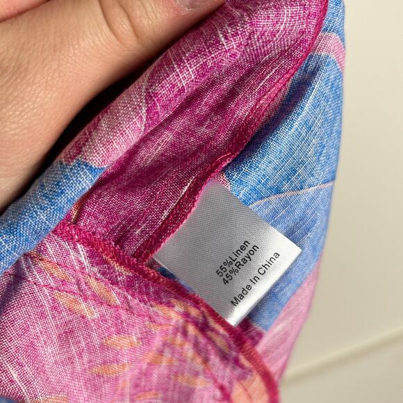 Tuckernuck x Cameran Wimberly Azalea Edisto Bow Linen Blend Dress L - Picture 8 of 9